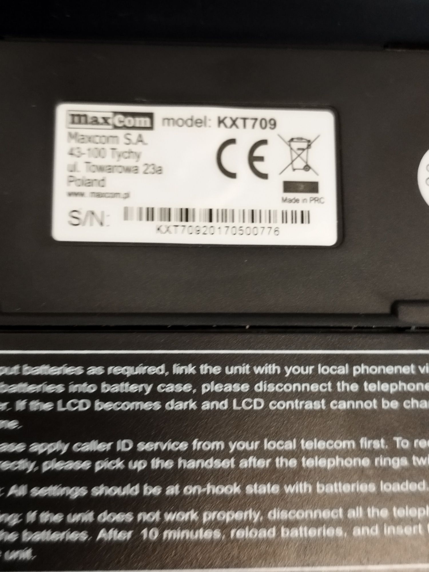 Telefon stacjonarny Max Com