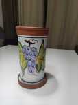 Vaso de flores em barro