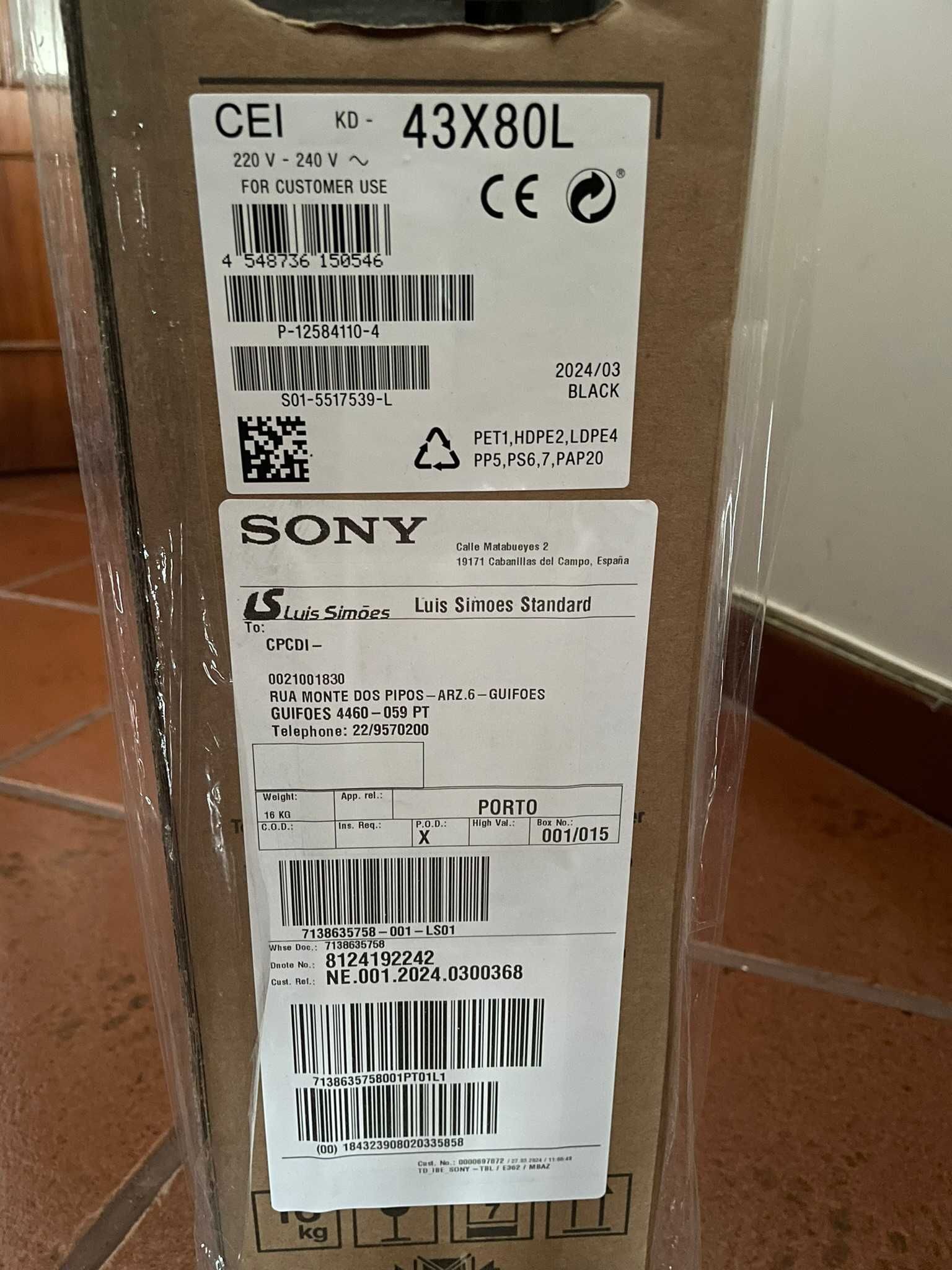 [NOVA - 5 anos garantia] Sony Bravia 43" KD-43X80L [4K X-Reality™ PRO]