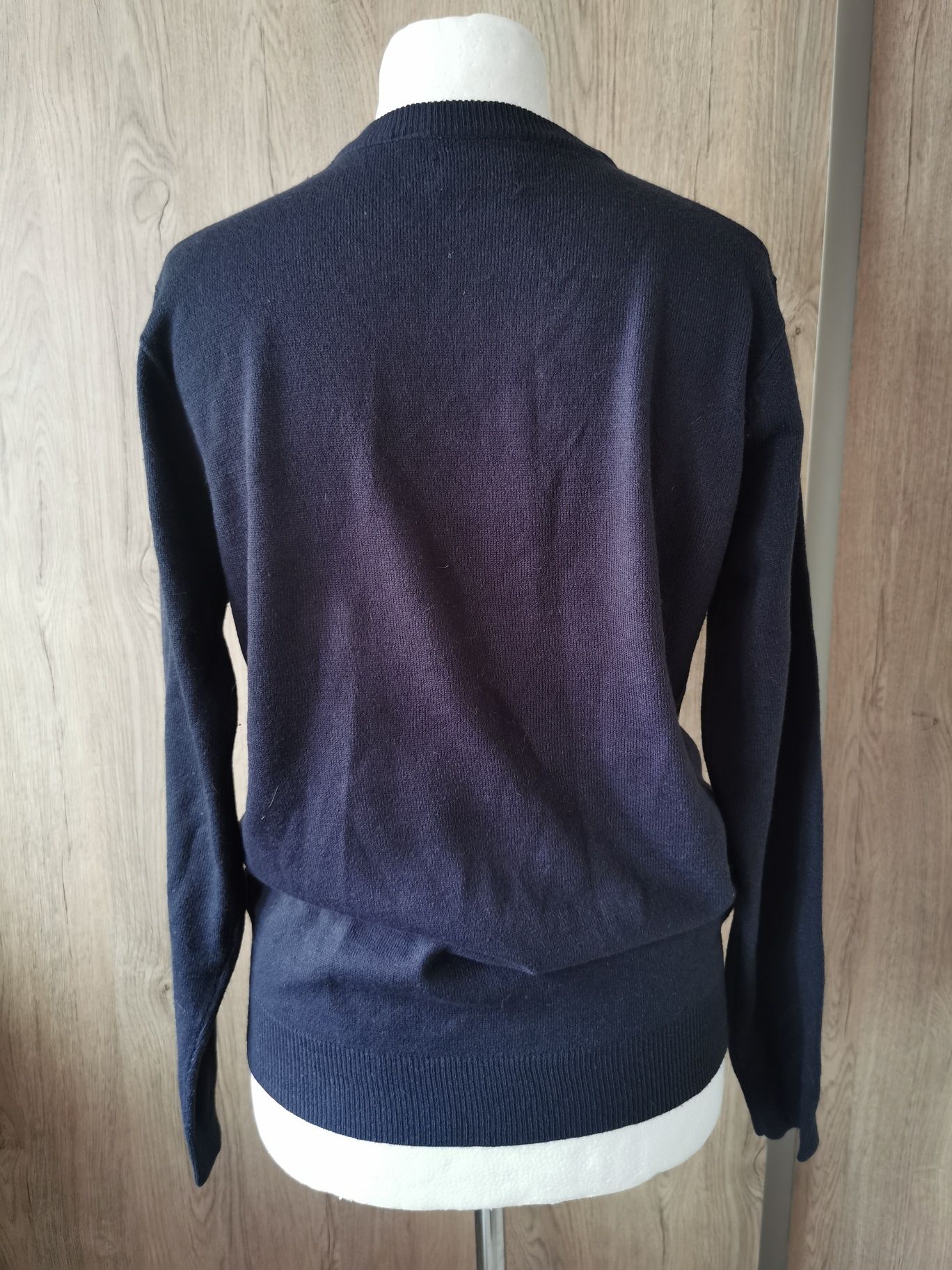 Pierre Cardin granatowy sweter M dekolt V