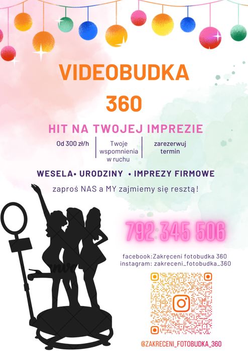 FOTOBUDKA 360, Videobudka z animatorami na wynajem