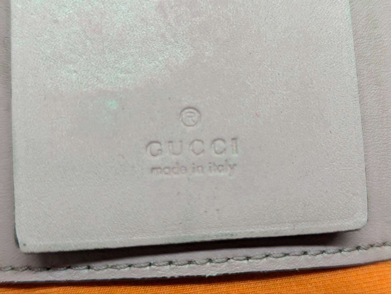 Оригинальный чехол для ключей из коровьей кожи GUCCI , розовый