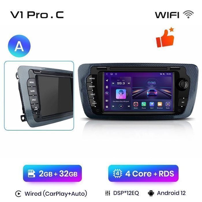 Radio nawigacja Seat Ibiza 6j 2009 - 2013 Carplay Android 2GB 32GB
