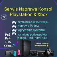Ps4 , Ps3 Ps5 Xbox One S PlayStation konsola naprawa czyszczenie pady