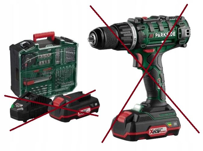 Parkside Wiertarko Wkrętarka Pabs G8, Ładowarka Powystawowy