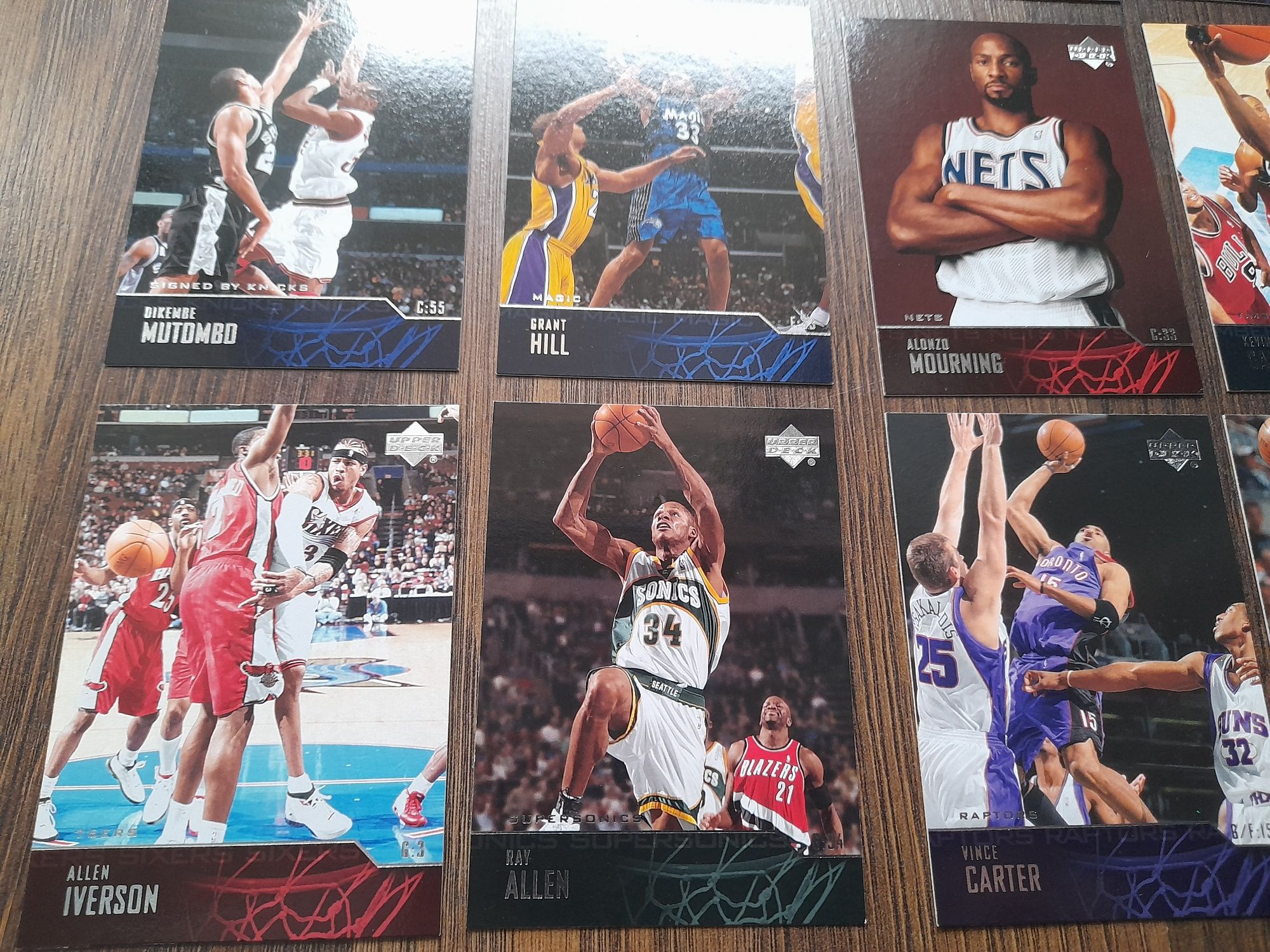 Karty NBA 21 sztuk Iverson Carter Pippen Ming