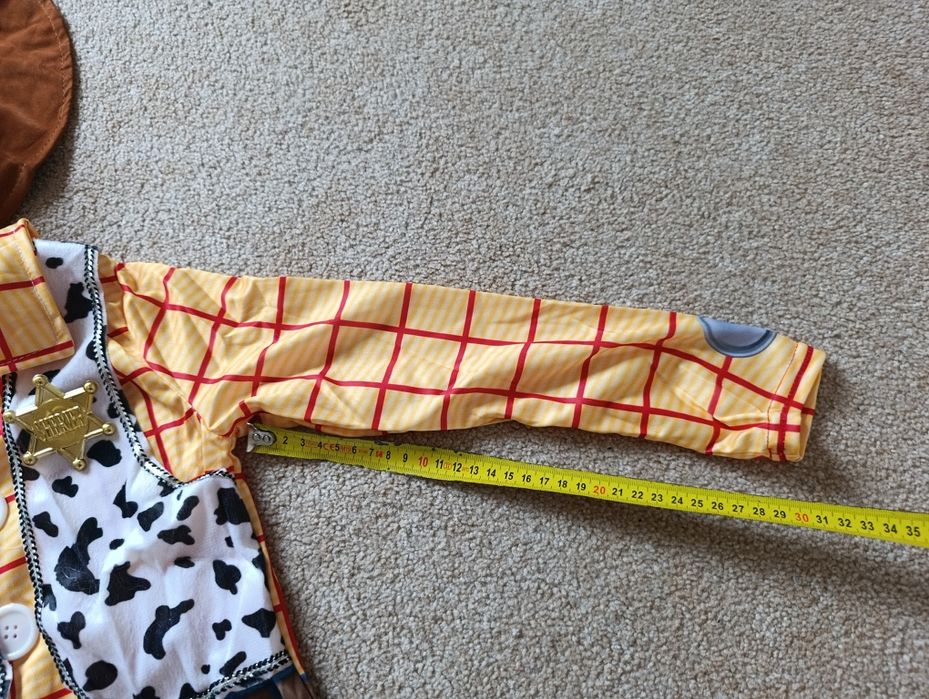 Toy story, szeryf, chudy, Andy, strój szeryfa