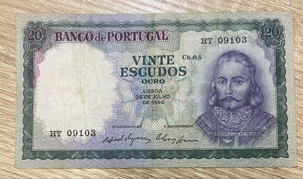 Nota 20 Escudos 1960