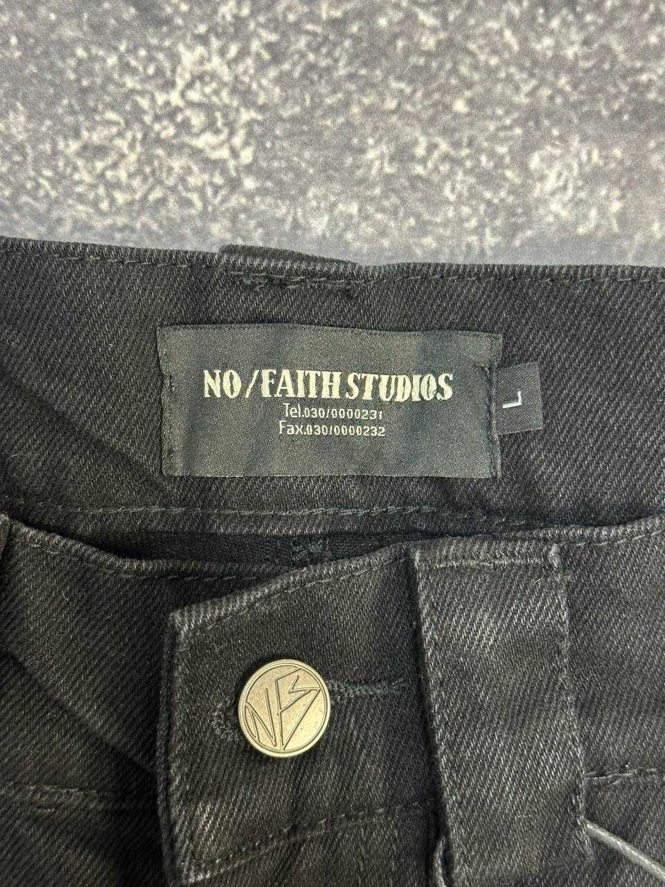 NO FAITH STUDIOS NFS baggy клеш джинси черные джинсы штаны широкі клеш