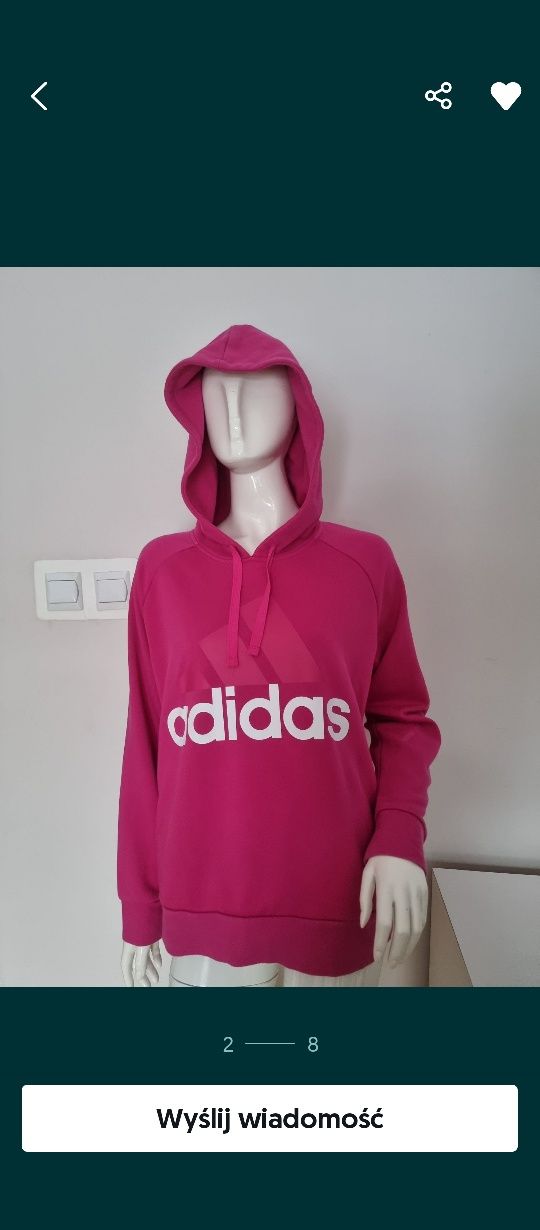 Bluza adidas różowa L xL