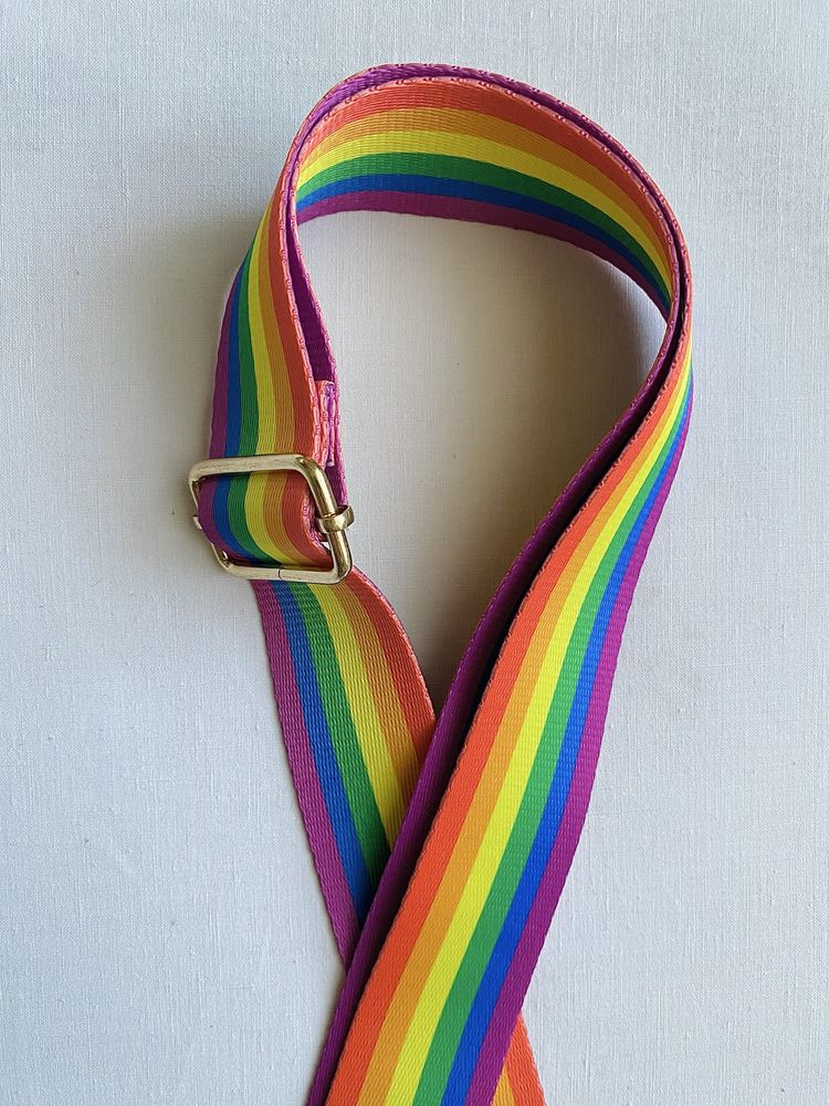 Pasek do torby torebki wzór Klasyczny, Rainbow/Tęcza