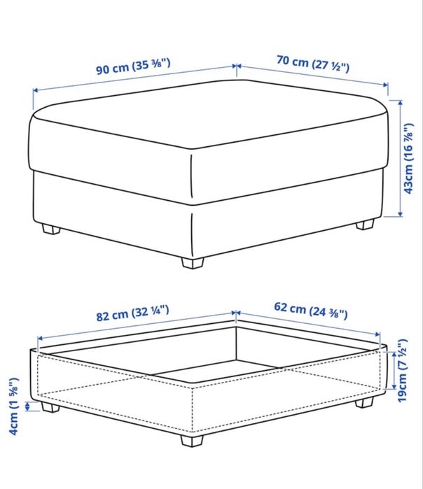 Capa repousa pes IKEA KIVIK