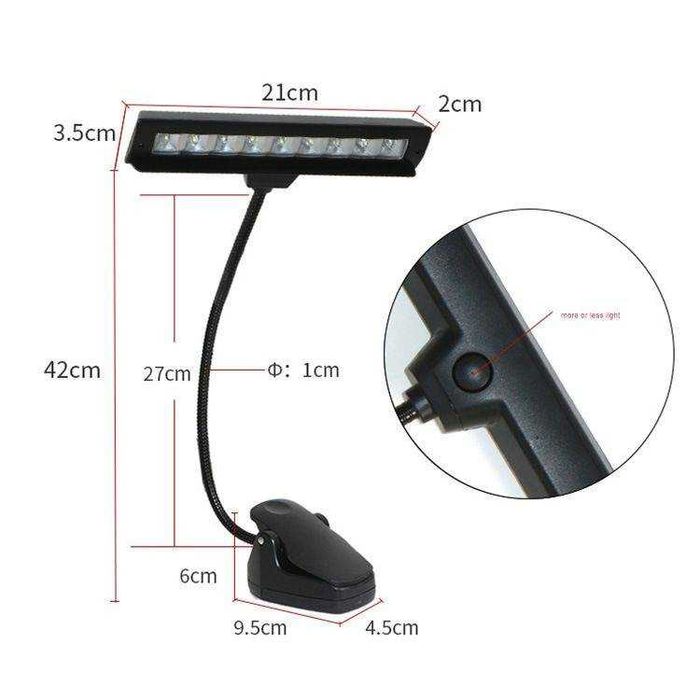Lampka LED do pulpitu na nuty / Lampka na pulpit DUŻA