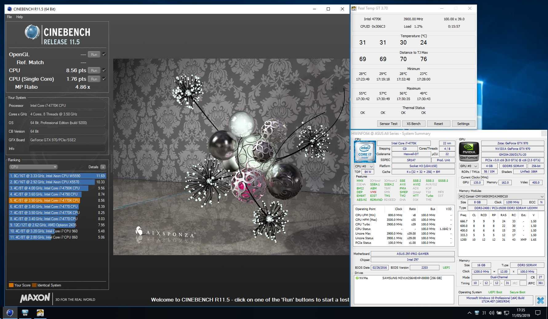 Intel i7-4770k (3.5 Ghz) - Processador (CPU) - Socket (LGA) 1150 (8)