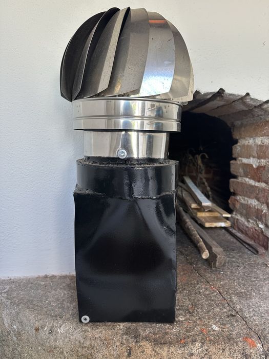 GIRÂNDOLA INOX 04 D120 com adaptador ferro fundido