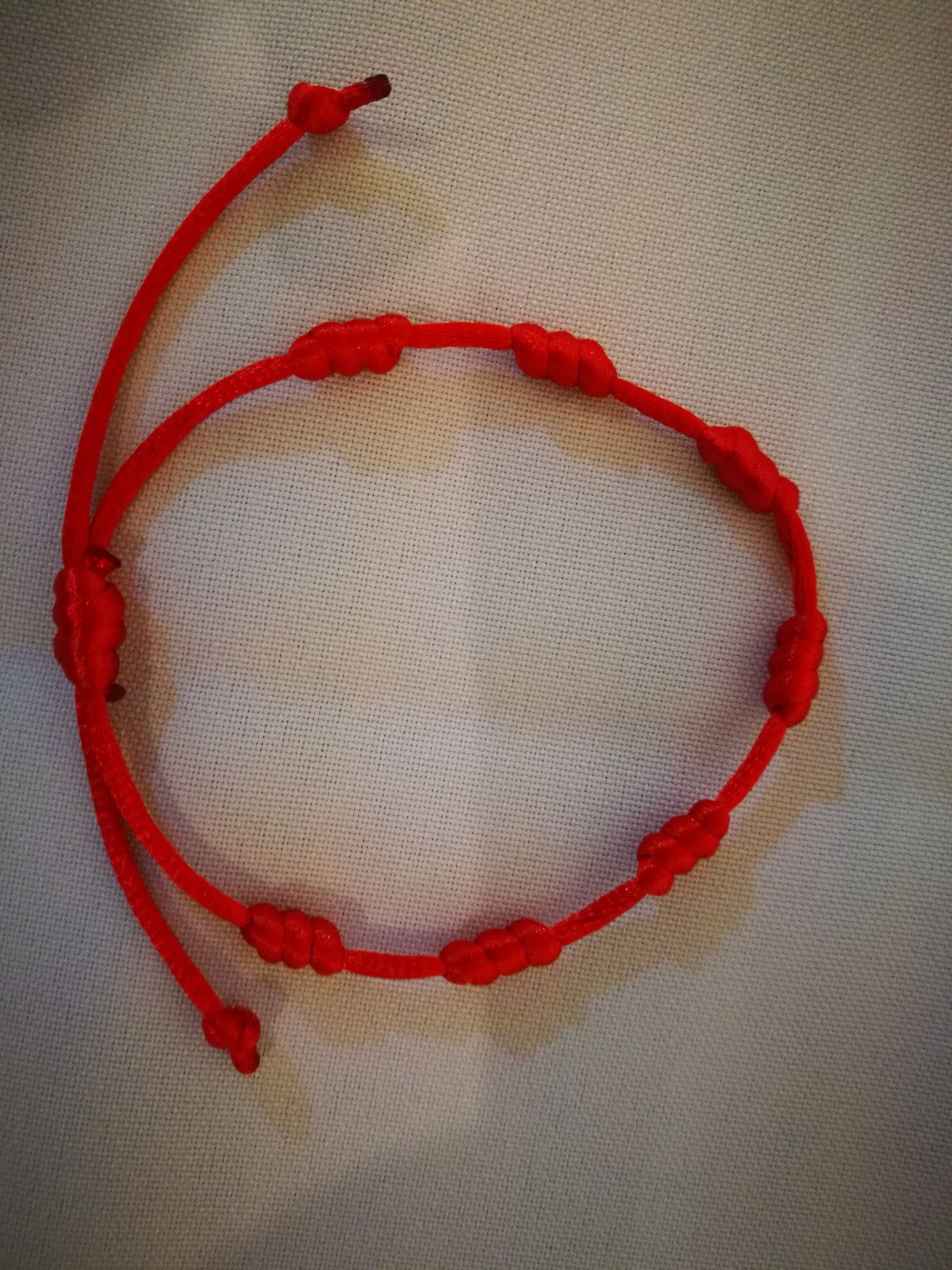 Pulseira 7 nós vermelha para proteção