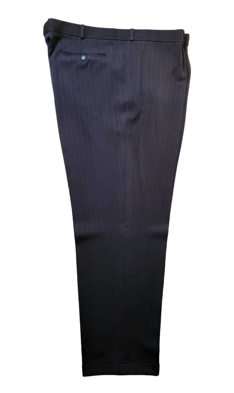 Spodnie garniturowe na kant, wyjściowe, czarne duży rozmiar ob.122 4XL
