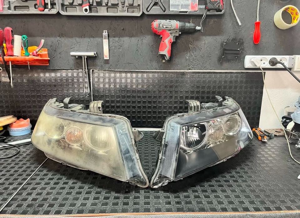 Ремонт фар улучшение света установка линз