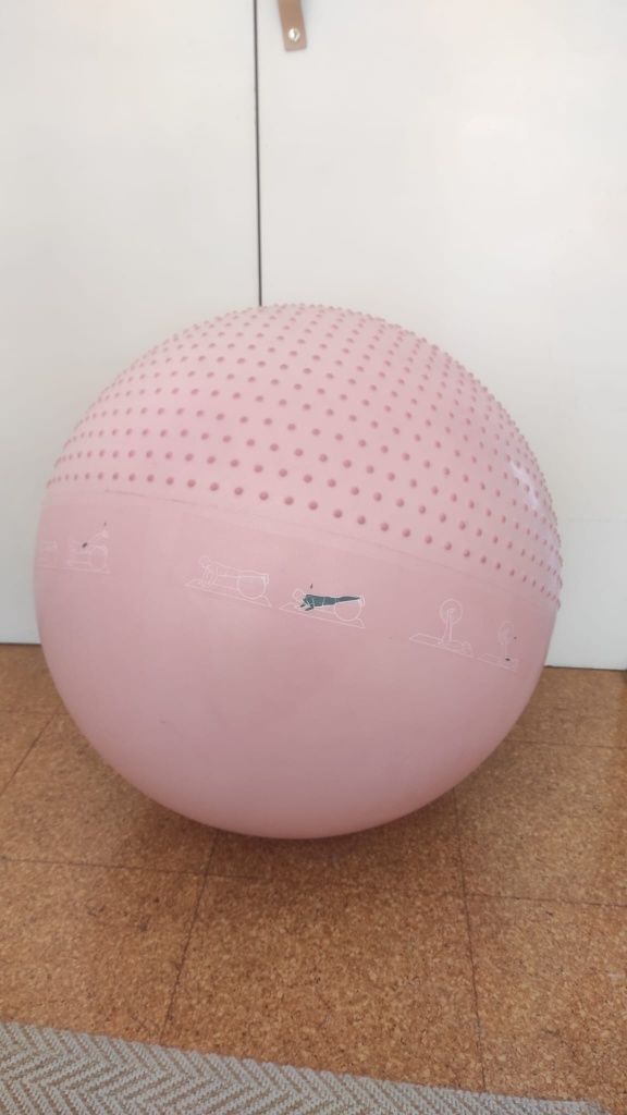 Bola de pilates cor de rosa