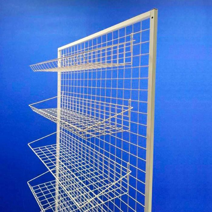 Сітчастий дисплей стенд з гачками і полицями, сітка торгова