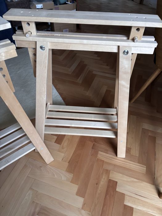 Ikea mittback, dwa kozły, nogi do biurka