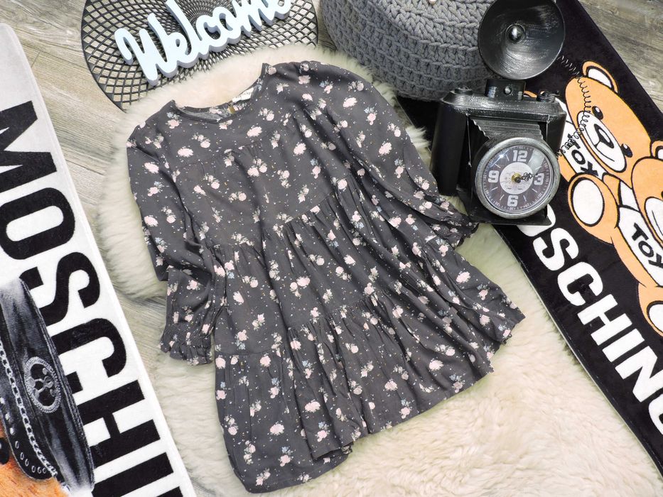 Kappahl - sukienka boho oversize wiskoza , kwiaty r 110