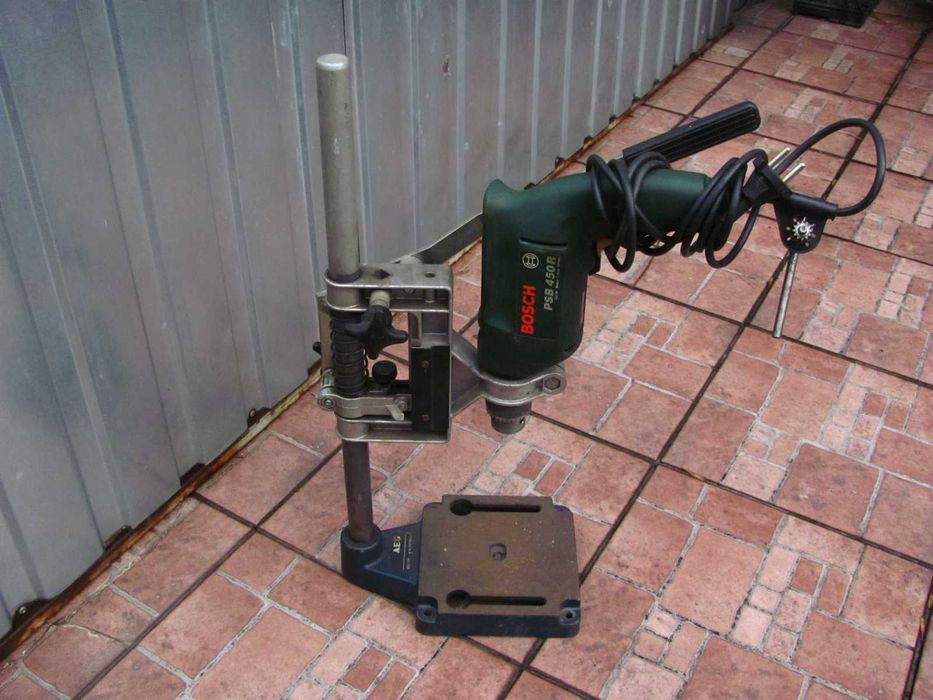 Solidny niemiecki statyw - stojak AEG do wiertarki stołowej ręcznej