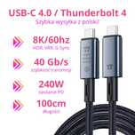 Kabel USB-C 4.0 Thunderbolt 4 8k/60hz 40Gb/s 240W PD 1m