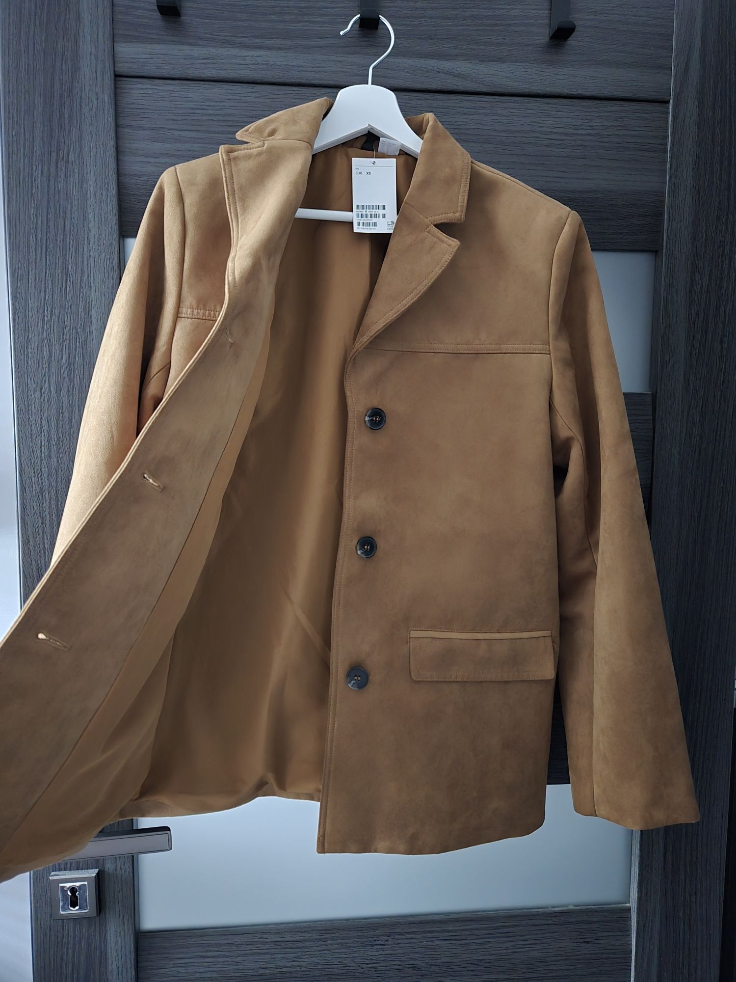 Marynarka z imitacji zamszu, H&M rozm. XS