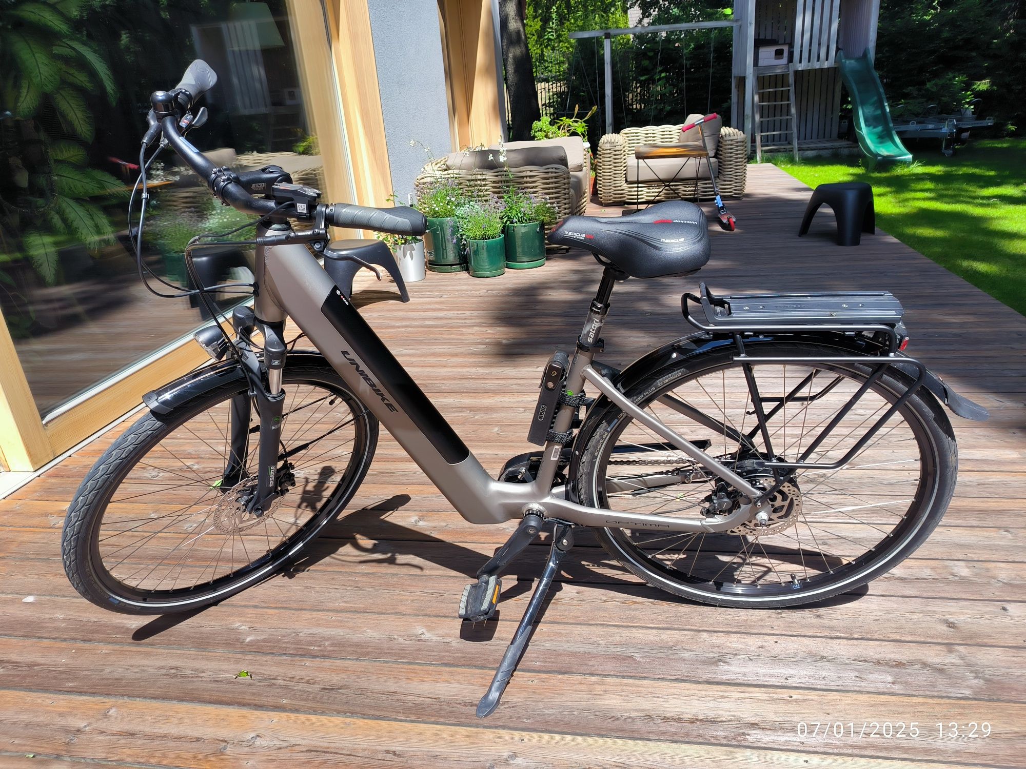 Rower elektryczny Unibike Optima 17"|Bateria 630Wh | Bardzo dobry stan