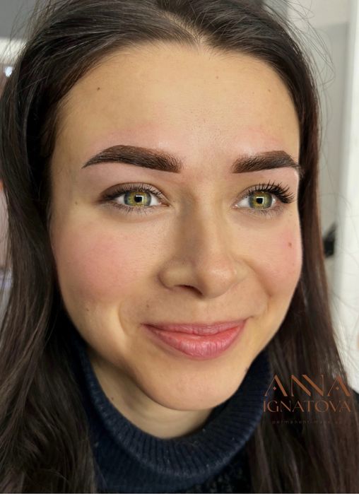 Перманентный макияж брови губы татуаж