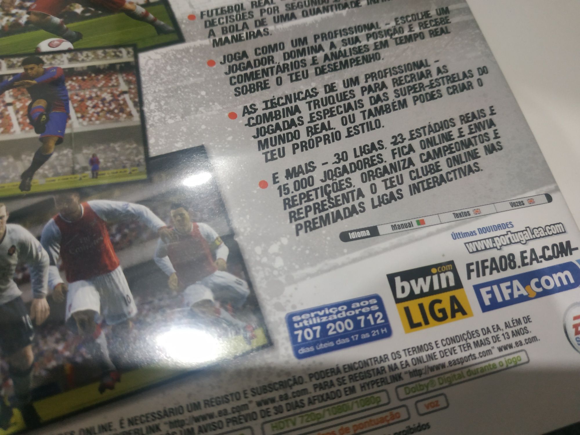 Xbox 360 FiFa 08 2008 " Capa + Manual Versão Portuguesa "