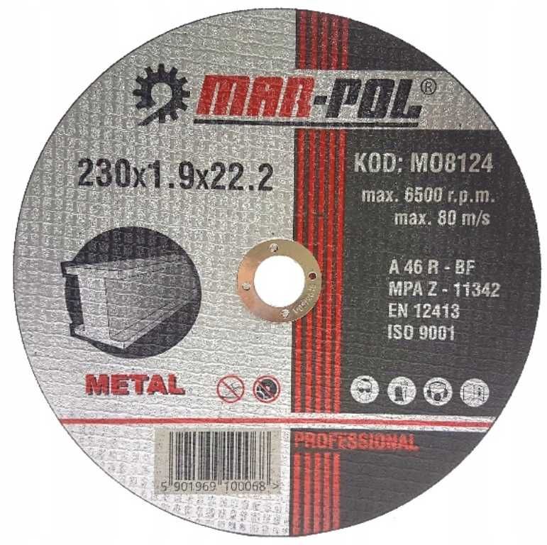 Tarcza do Cięcia Metalu 230mm*2,0*22,2mm Mar-Pol - 10szt.