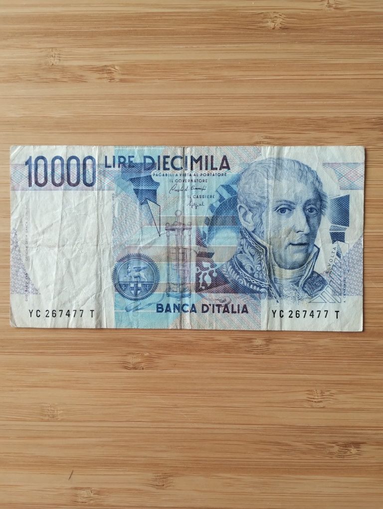 Banknot, Włochy 10000 lirów, 1984.