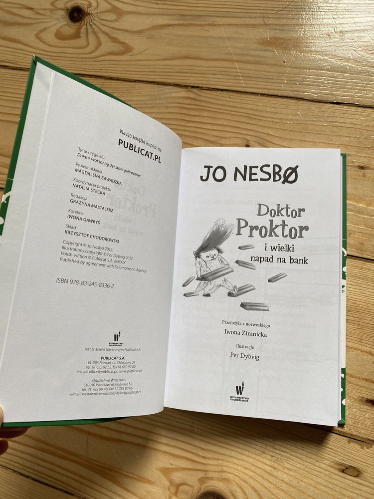 „Doktor Proktor i wielki napad na bank” Jo Nesbø