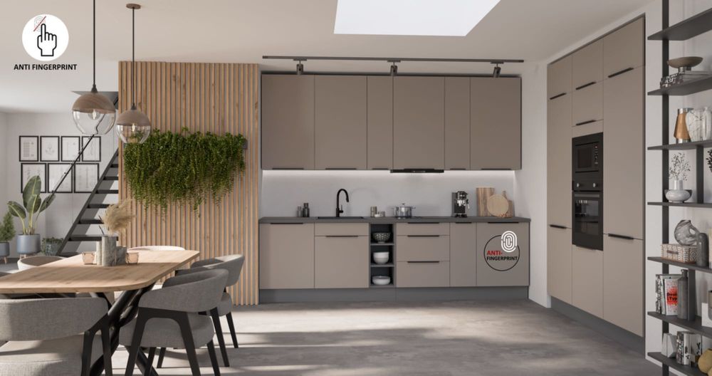 Meble kuchenne kuchnia MOKKA ANTYFINGER zestaw mebli MAT