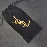 Broszka ysl Yves Saint Laurent złoty kolor 7cm