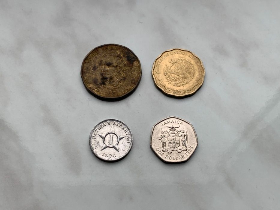 Монети Китай, Індія, Монголія, Уганда, Ефіопія 1, 2, 5, 10, 50, 100