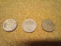 Belgia  - 3 historyczne monety o nominale 20 centymów
