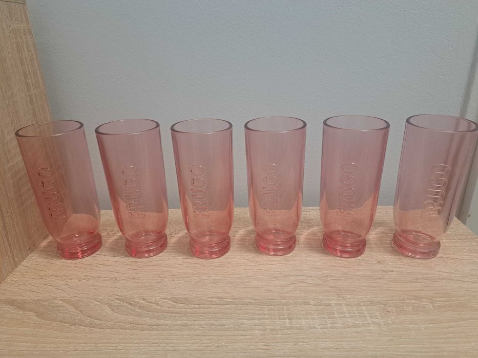 Zestaw 6 szklanek Frugo, kolor rozalinowy
