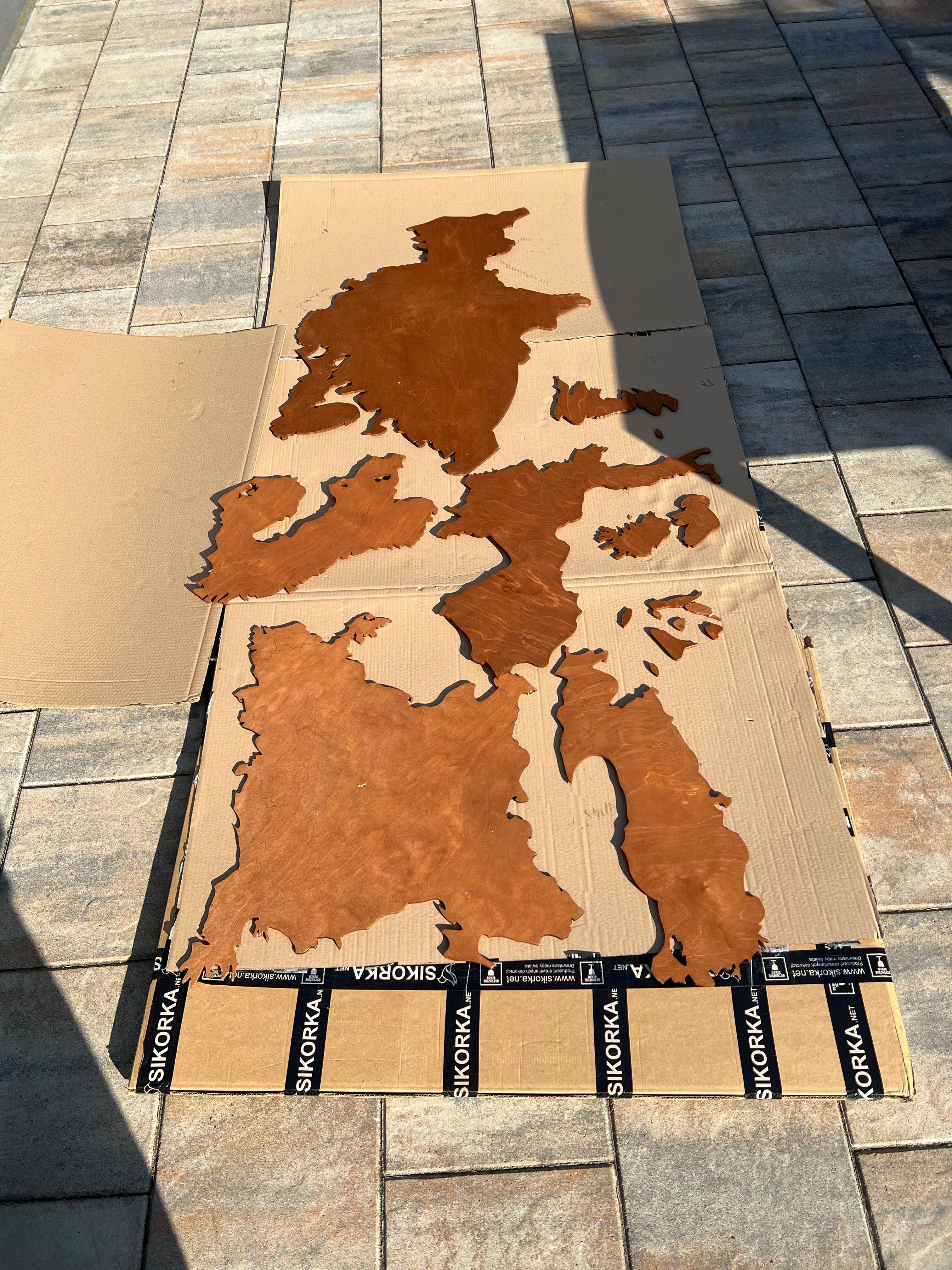 Drewniana mapa Europy