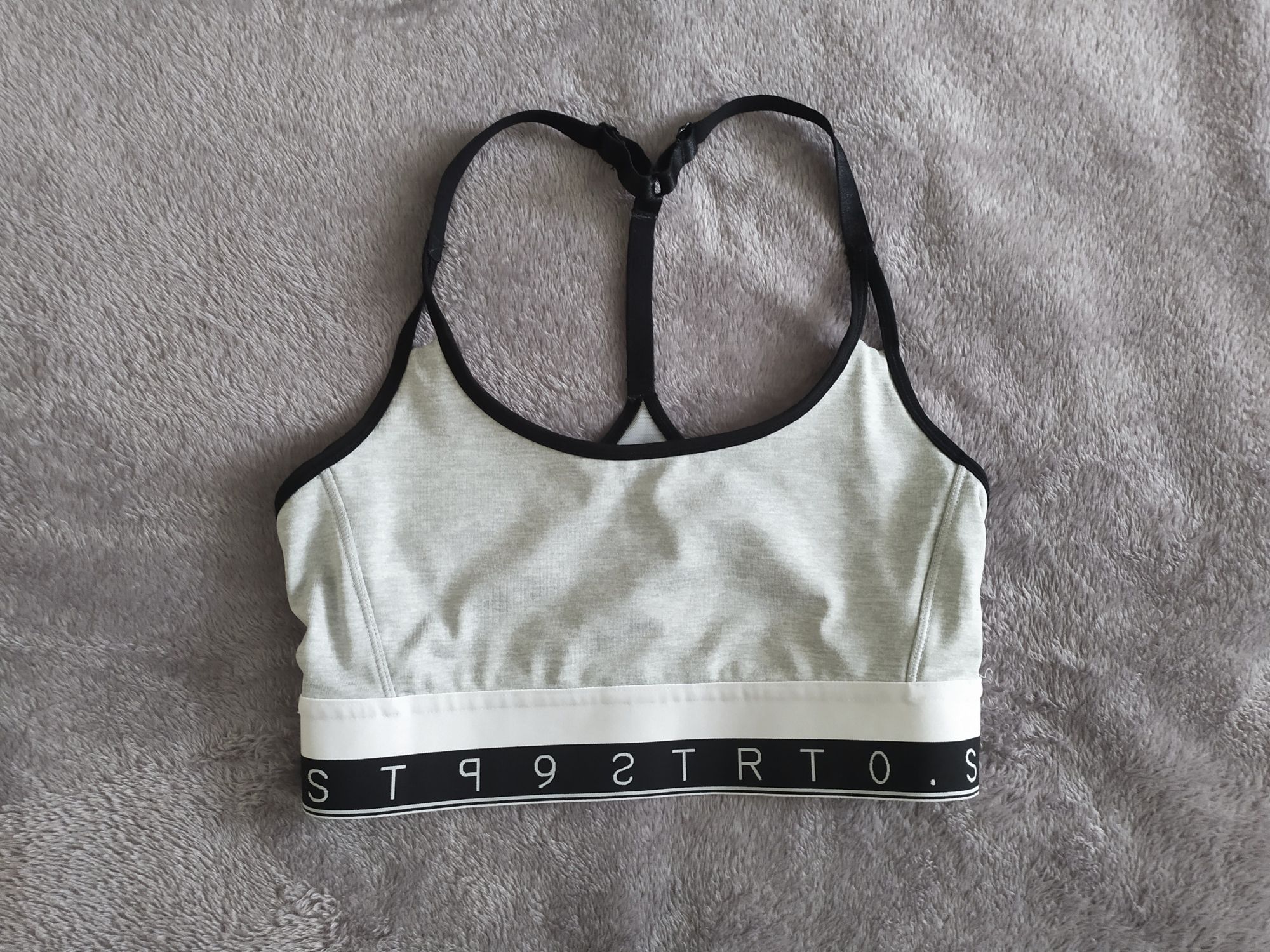 H&M р.S спортивний топ бюст сірого кольору
