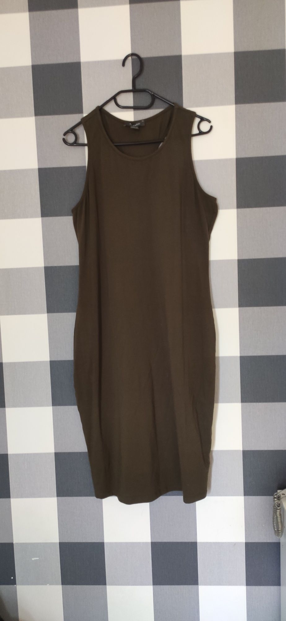 Sukienka bokserka midi w kolorze khaki Primark, rozmiar 44!