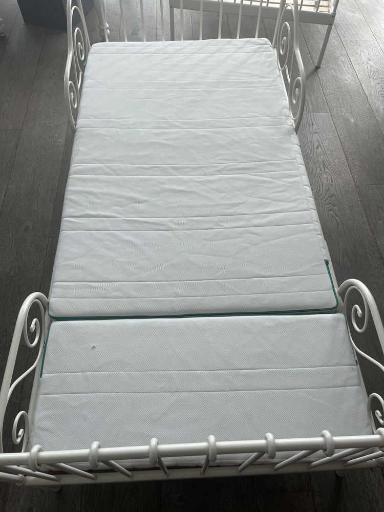 Dziecięce łóżko MINNEN z Ikea + drewniany stelaż + materac ( gratis )