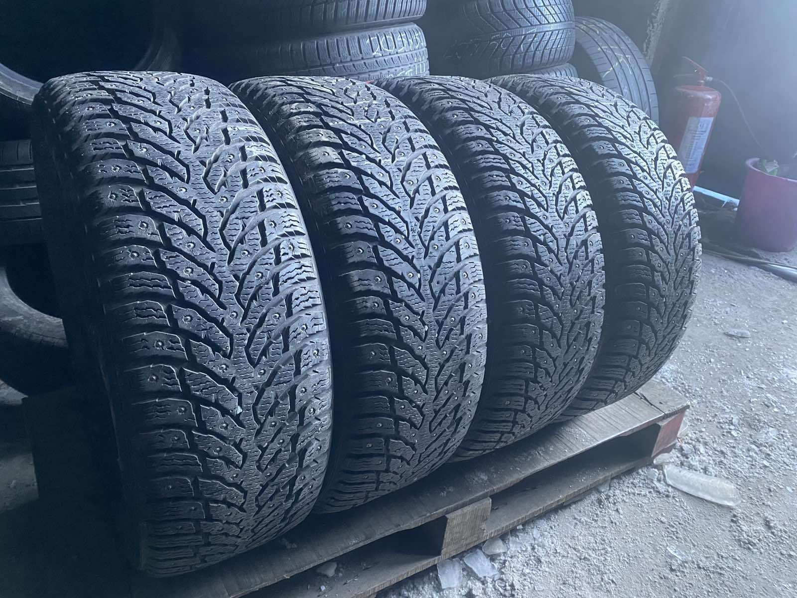 225.55.17 Nokian 4шт зима БУ склад шины резина из Европы 55 R17 шипы