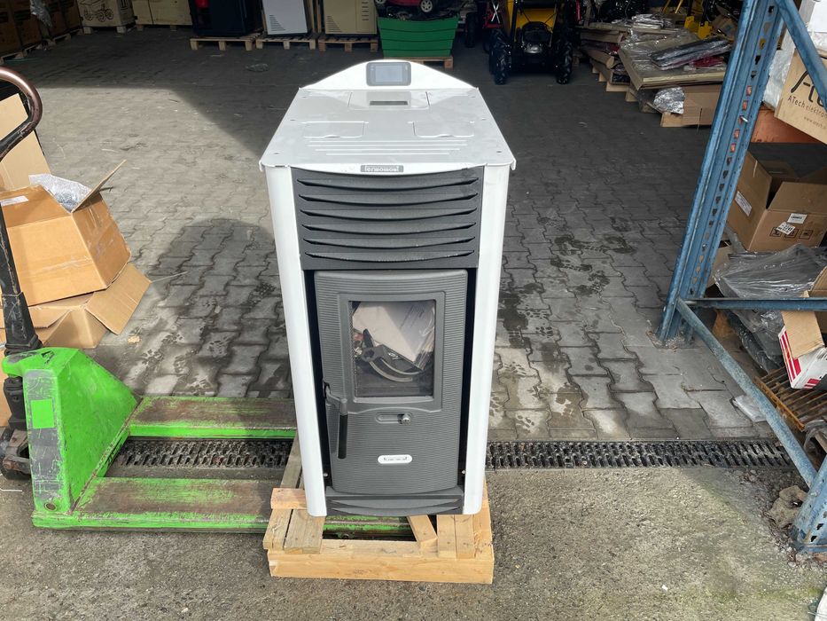 Piec powietrzny ekologiczny na pellet HELENA 8 kW Biały A++