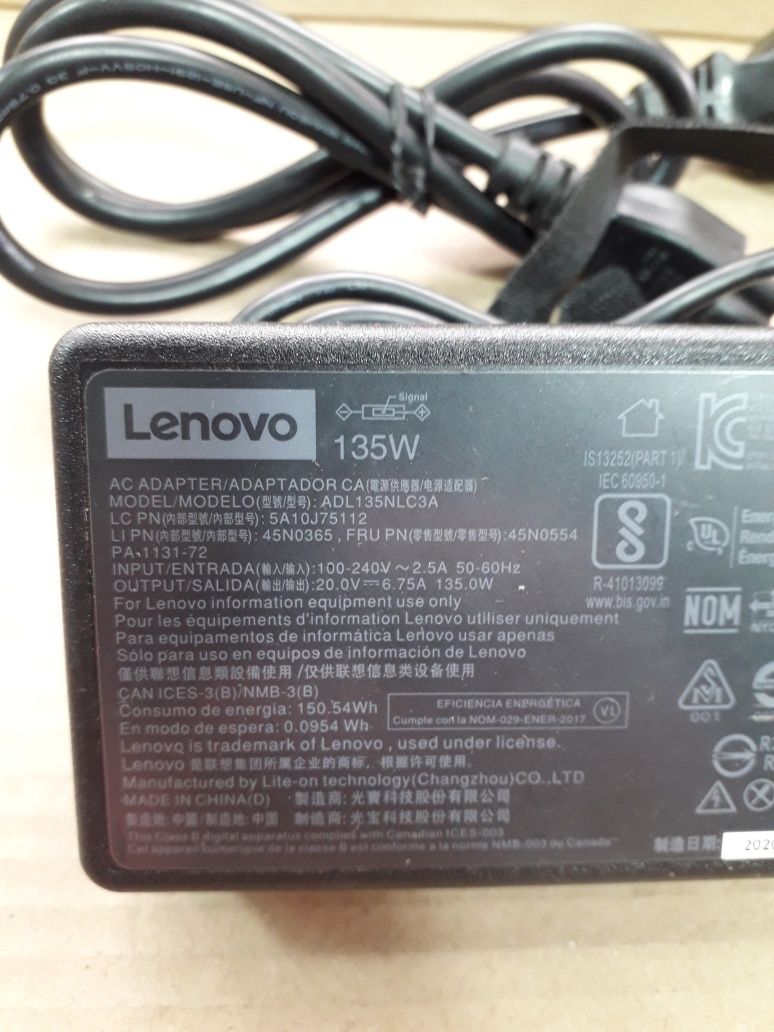 Блок питания для ноутбука Lenovo ADL135NLC3A  Original 135W