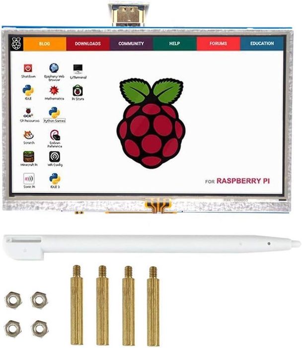 Ekran dotykowy 5 cali 800 x 480 TFT LCD HDMI, GPiO, do PC, RasberryPi