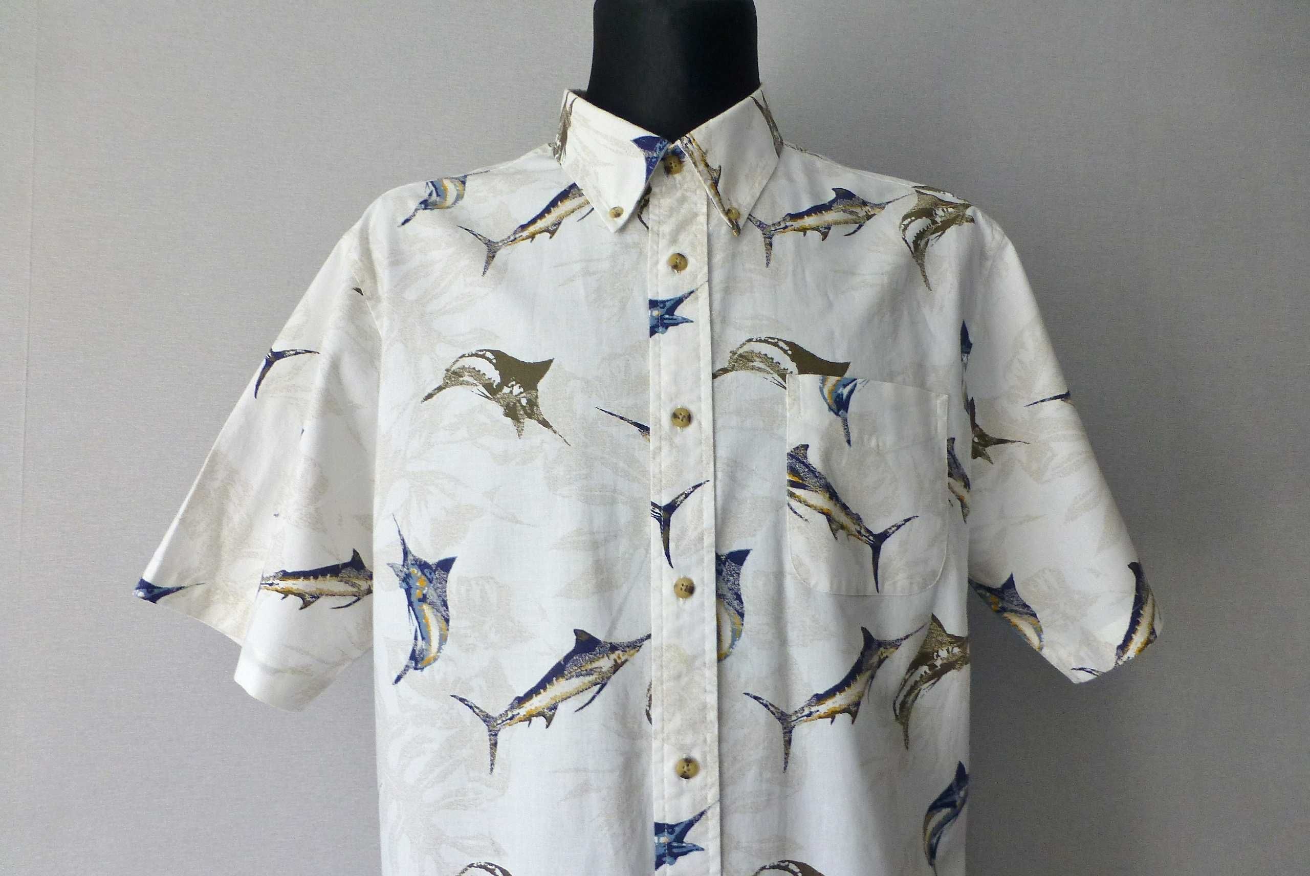 Knightsbridge letnia męska koszula Fish Print L XL