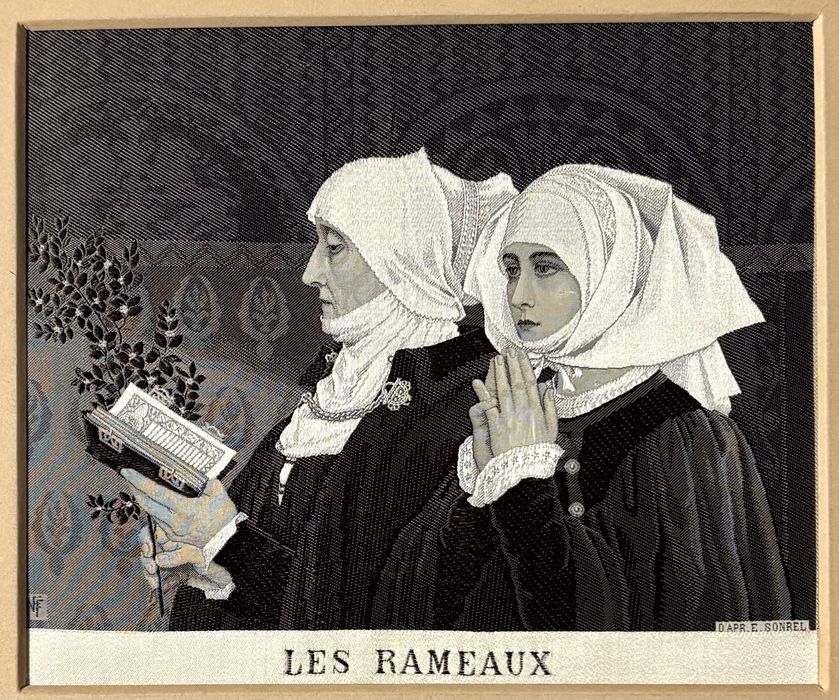 Żakard jedwabny Elizabeth Sonrel „Les Rameaux” 1910 rok.